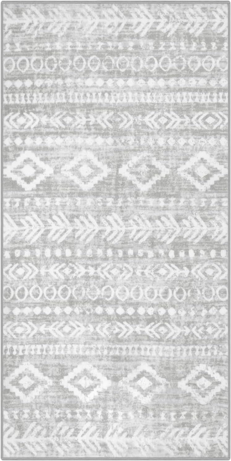 Lahome Alfombra marroquí de granja, lavable de 2 x 4 pulgadas, parte trasera de goma antideslizante, alfombra de noche de cocina, alfombra rústica