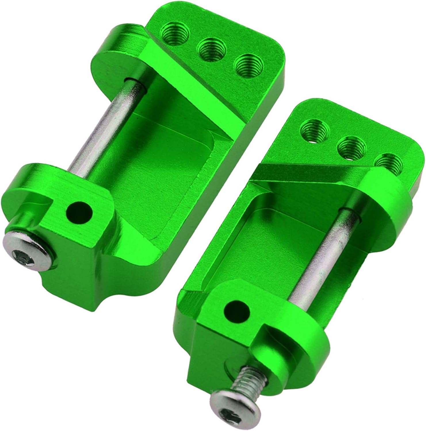 HobbyPark Bloques de ruedas de aleación de aluminio para RC 110 Traxxas 2WD Slash, Stampede, Rustler, Nitro Slash, reemplaza la parte 3632 (verde)