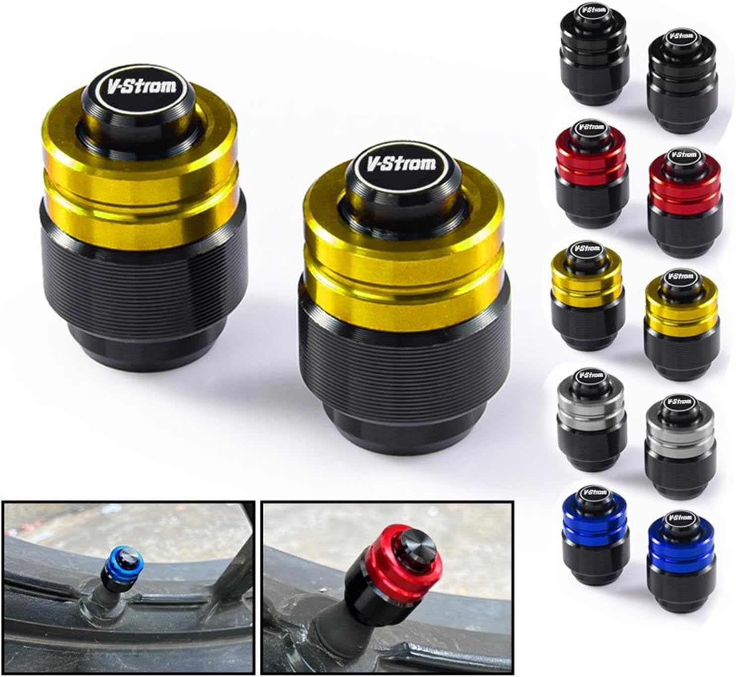Para Suzuki para Vstrom 1050XT1000XT DL1000 para V-Strom DL 1000 1050 XT Soporte lateral de pie Placa de soporte y cubierta de válvula de neumático