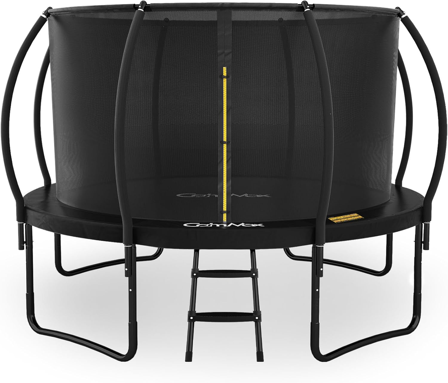 CalmMax Trampolín de 10 pies, 12 pies, 14 pies, 15 pies, 16 pies, con cerramiento, trampolines recreativos con escalera, aprobación ASTM, trampolín