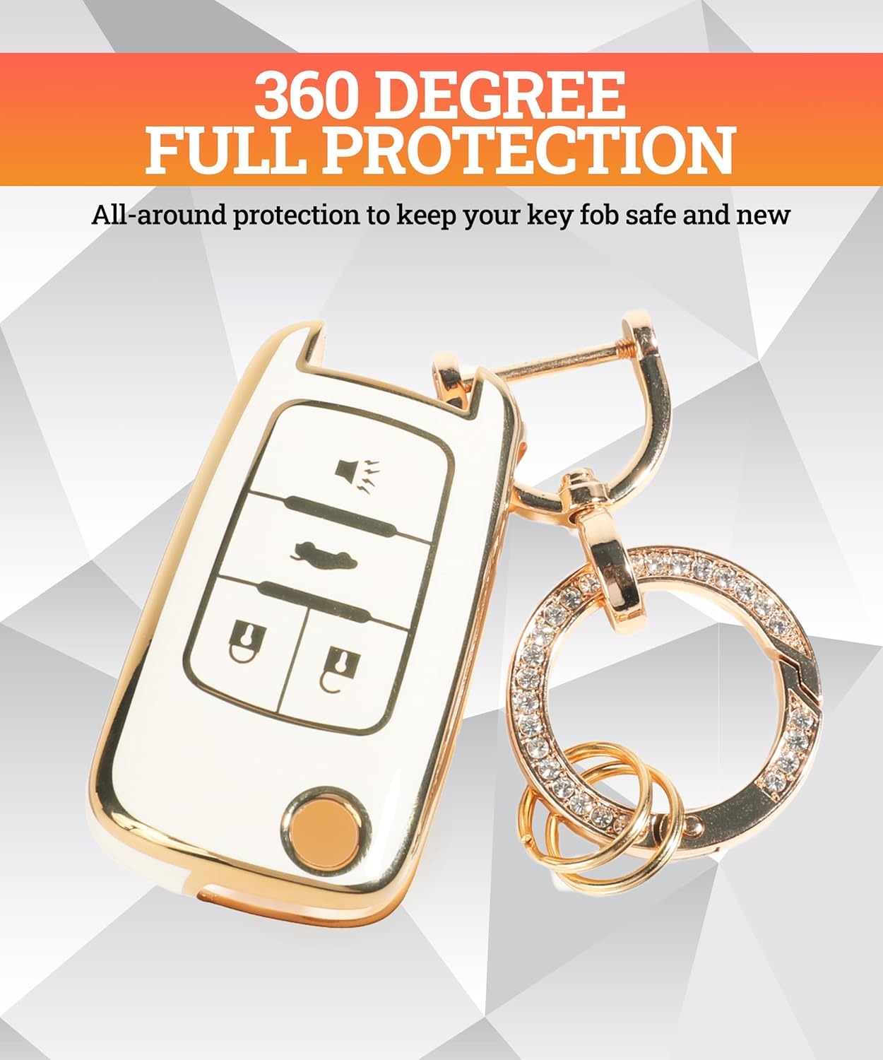 Funda para llavero, carcasa de TPU suave, accesorios de automóvil con llavero, funda para llave de automóvil, protección para llave de automóvil,