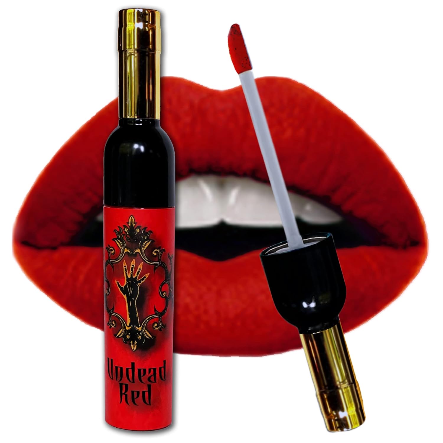 Barra de labios de vino tinto no muertos