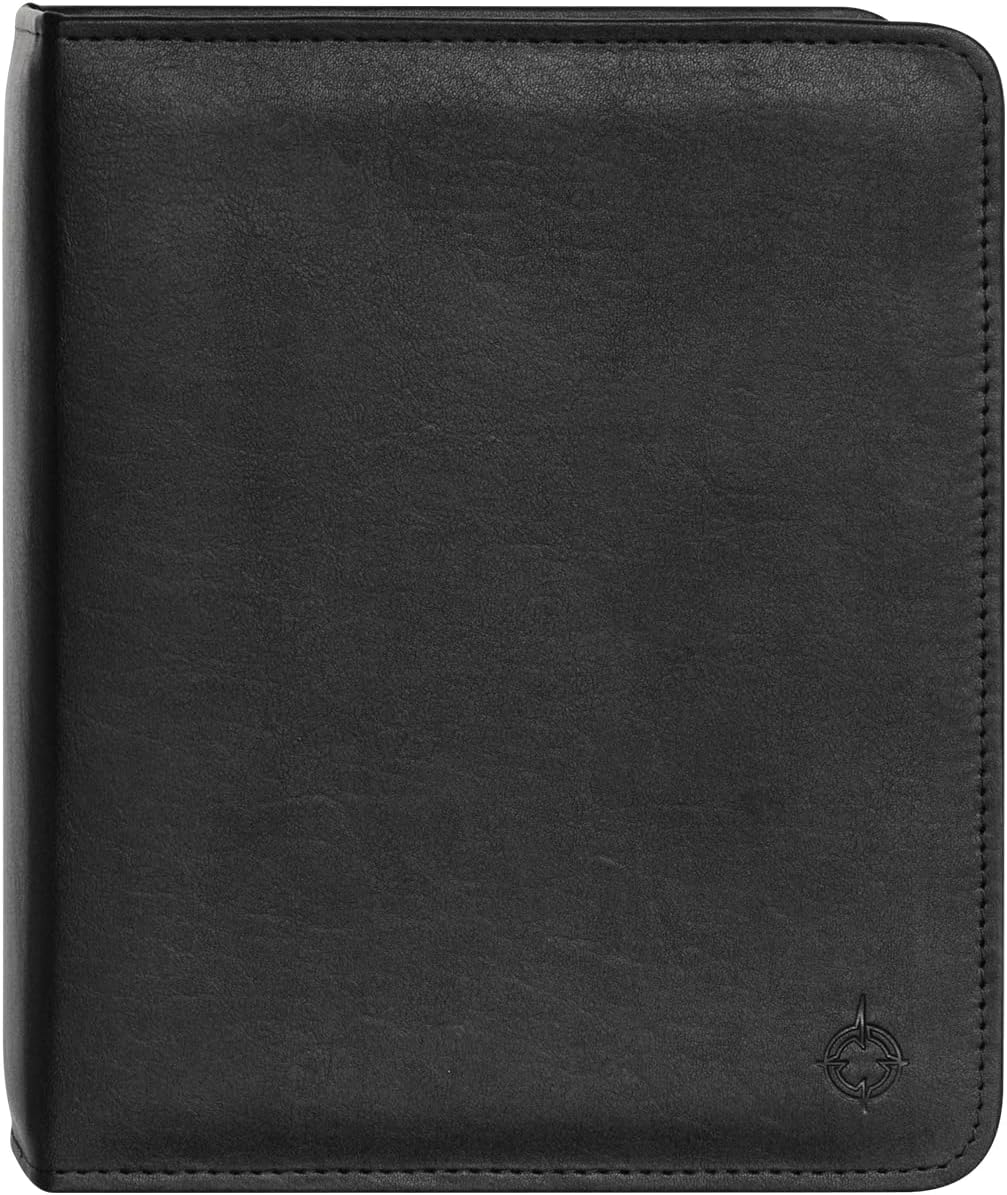 FranklinCovey – Carpeta abierta de vinilo FranklinCovey Basics (clásica, negro)
