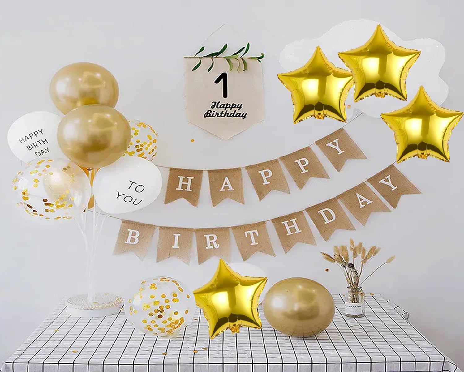 10 globos de aluminio con forma de estrella dorada de 18 pulgadas, globos de Mylar para decoración de feliz cumpleaños