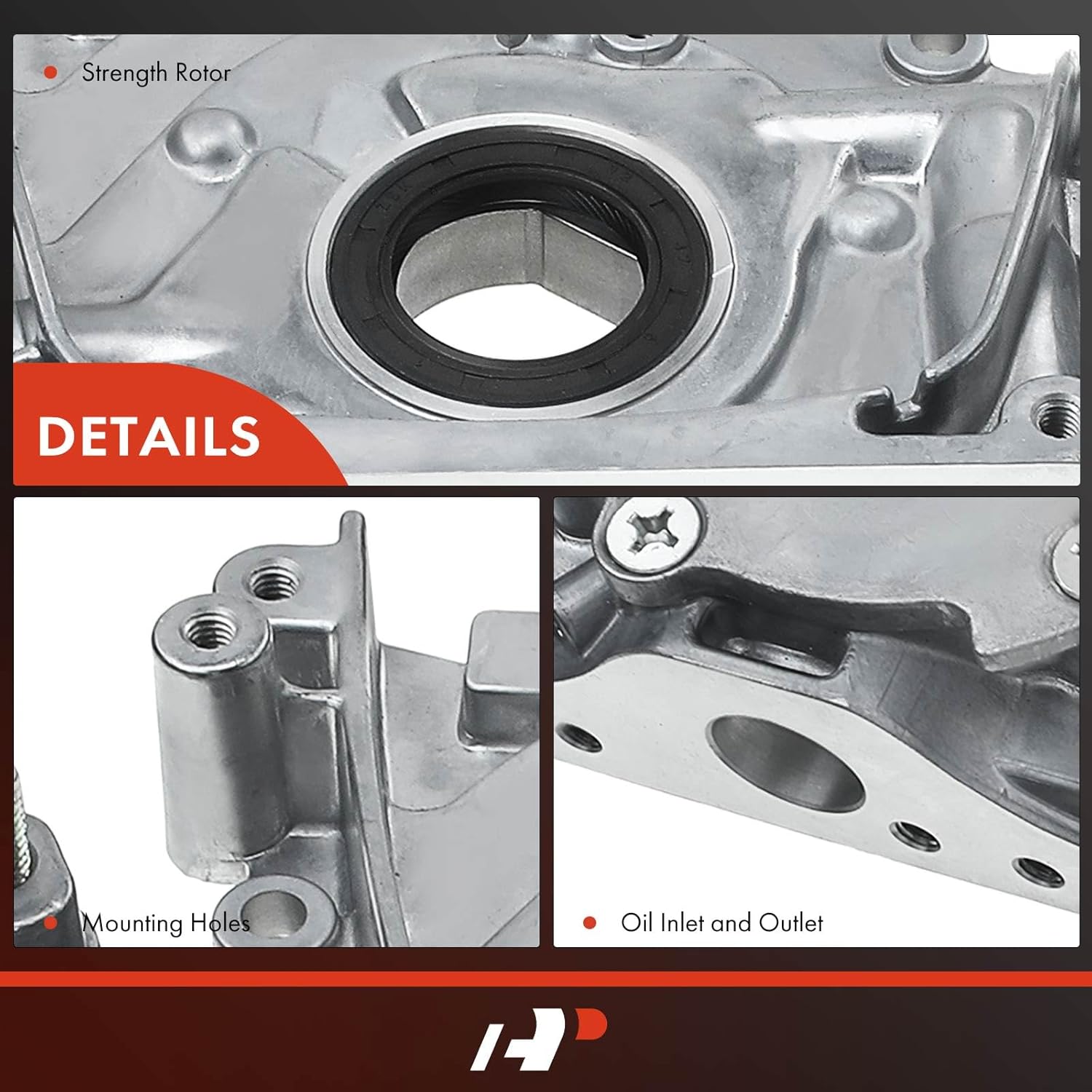 A-Premium Bomba de aceite de volumen estándar con junta tórica y junta compatible con Chevrolet Metro, Tracker y Pontiac Firefly y Suzuki Esteem,