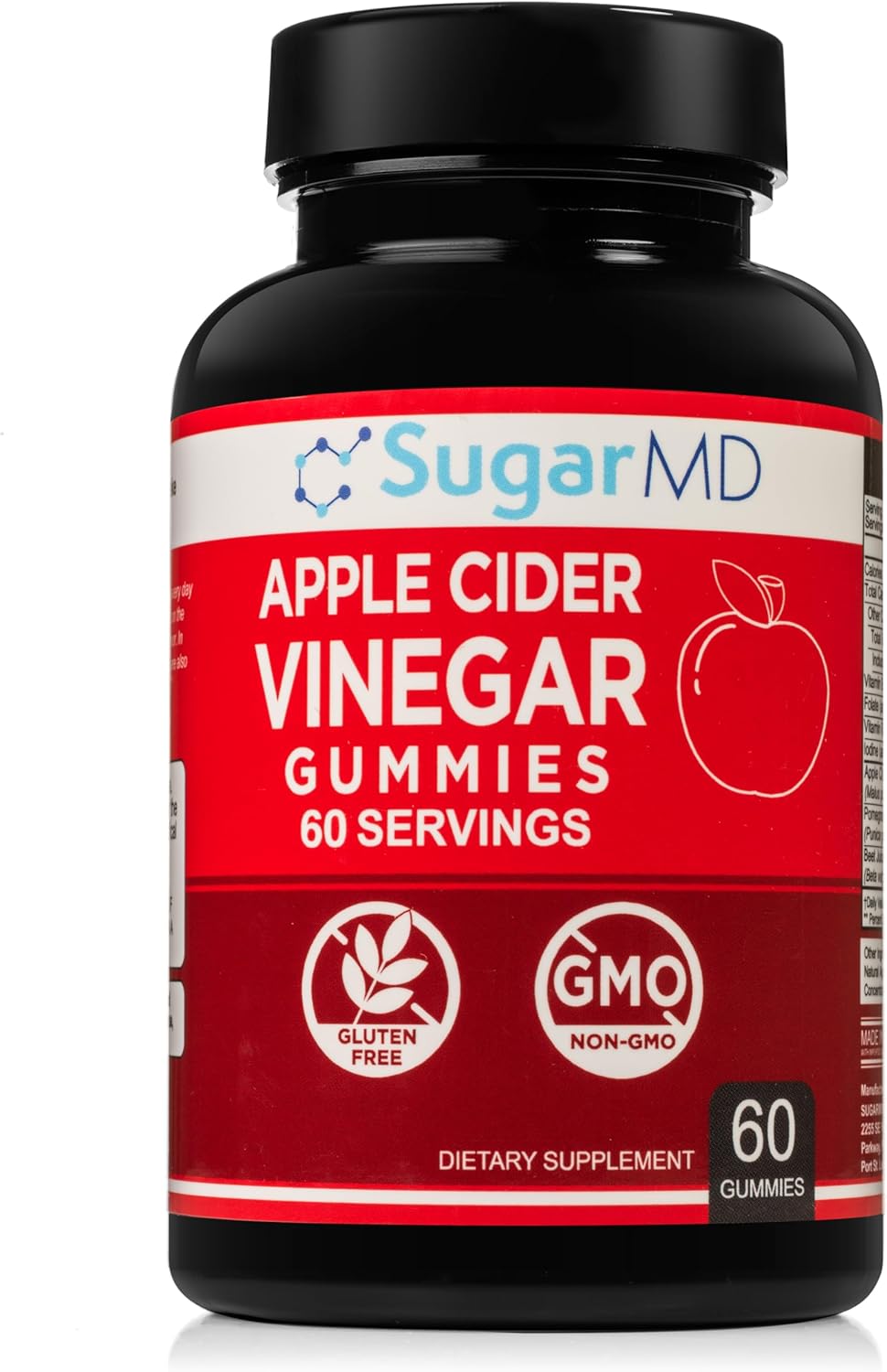 SugarMD Dr. Ergin’s Apple Cider Vinegar – 60 Gummies