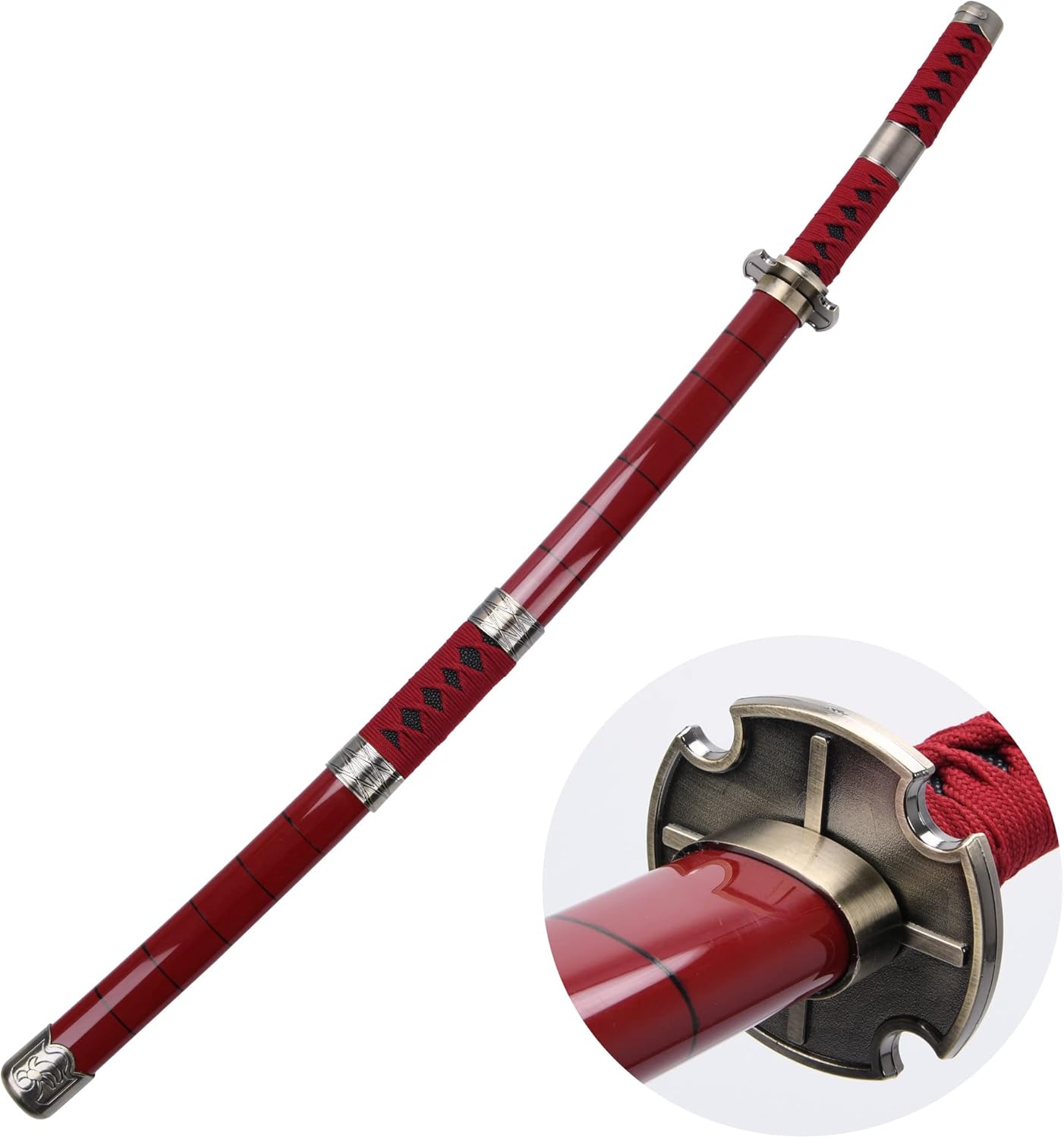 Espadas Roronoa Zoro, Samurai para cosplay, Shusui & Wado Ichimonji y Sandai Kitetsu Yubashiri, aproximadamente 41 pulgadas en general, para juegos