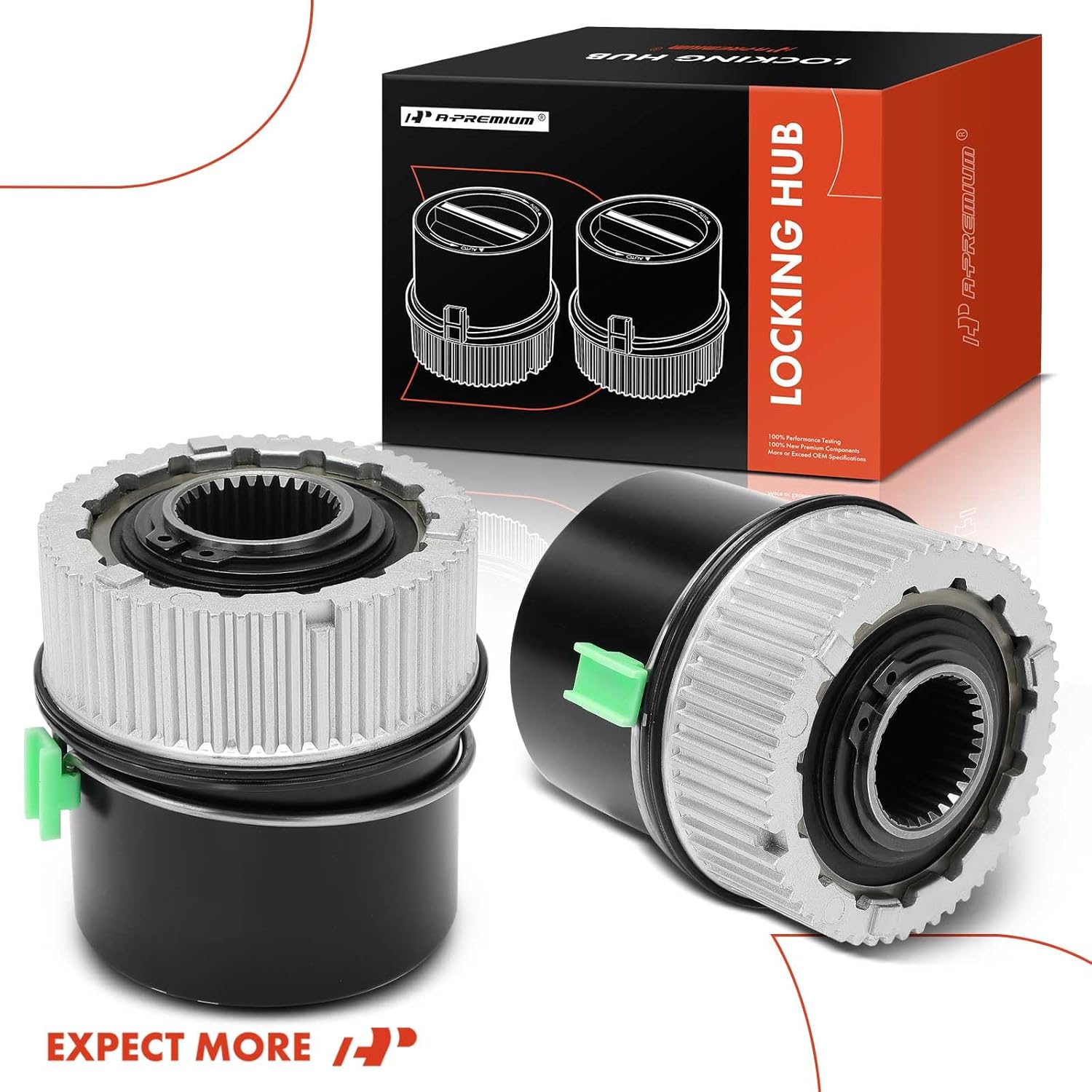 A-Premium Ensamblaje de enlace del eje del actuador de buje de bloqueo automático 4WD, compatible con Ford F-250 Super DutyF-350 Super Duty