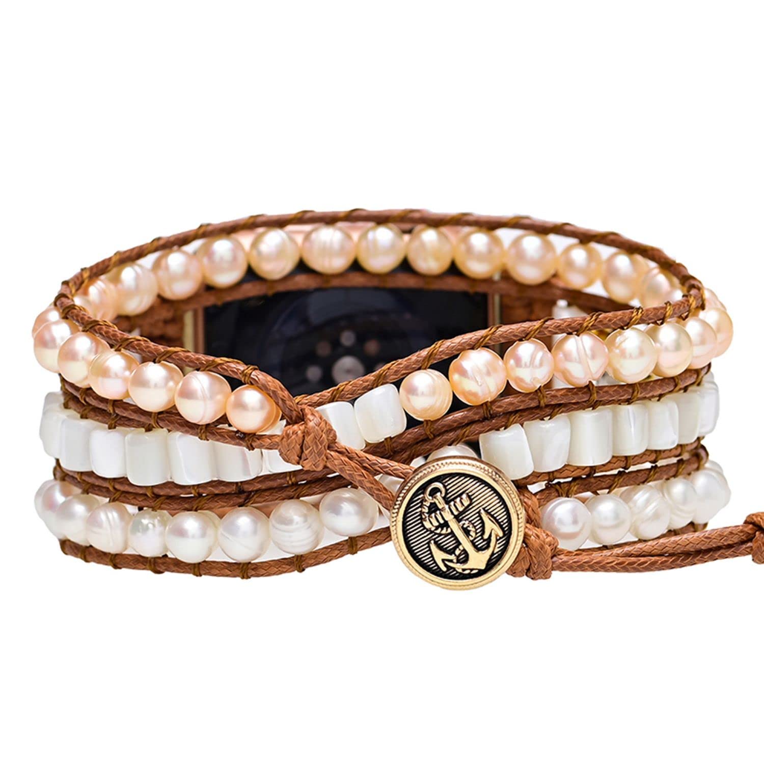 BOKIIWAY Handmade Beaded Boho Watch Bracelet Band Compatible with Apple Watch 38mm40mm41mm42mm44mm45mm-Watch Strap for Iwatch Series 87654321SE for