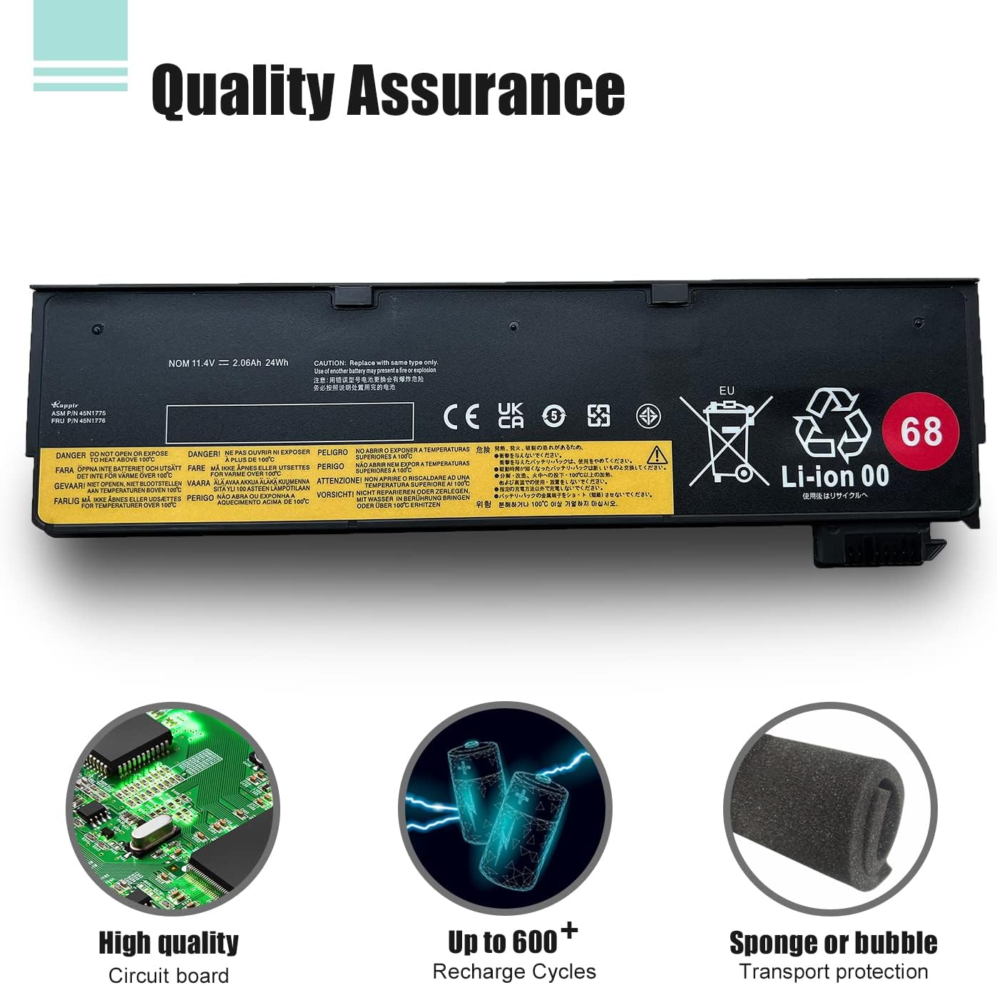 BOWEIRUI 45N1775 45N1776 45N1126 68 Reemplazo de batería para laptop Lenovo ThinkPad T440 T440S X240 X240S S440 S540 X250 T450S L450 X260 T450 T460