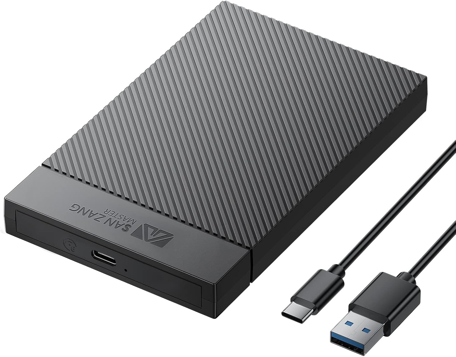 Carcasa para disco duro de 2.5 pulgadas, USB 3.0 a SATA III de 5 Gbps de transmisión de alta velocidad para caja de disco duro SSD de 0.276-0.374