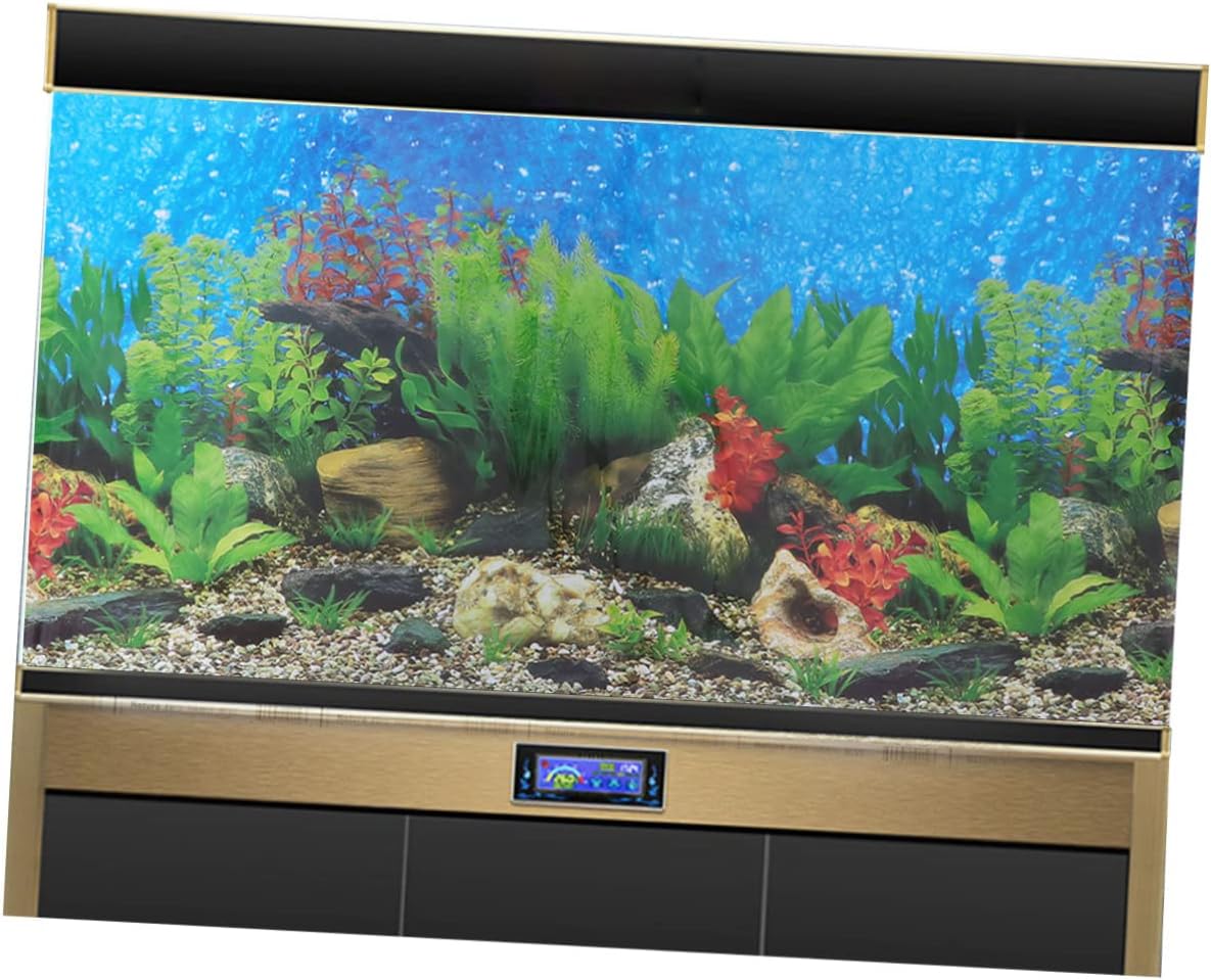 iplusmile Papel de pared 3D, pegatinas 3D fondo de acuario 3D, fondos de pantalla 3D de 10 galones de fondo de pecera de doble cara, adhesivo