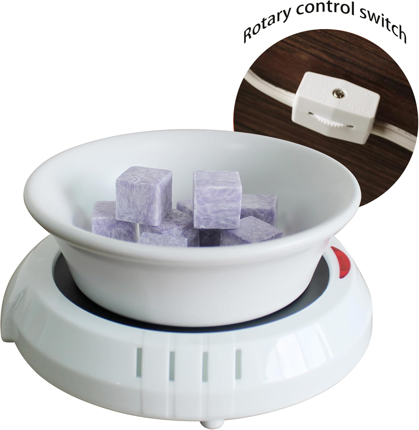 CVHOMEDECO. Calentador de velas grande, calentador de cera para derretir de forma segura los aromas sin llama, calentador de tazas para mantener el