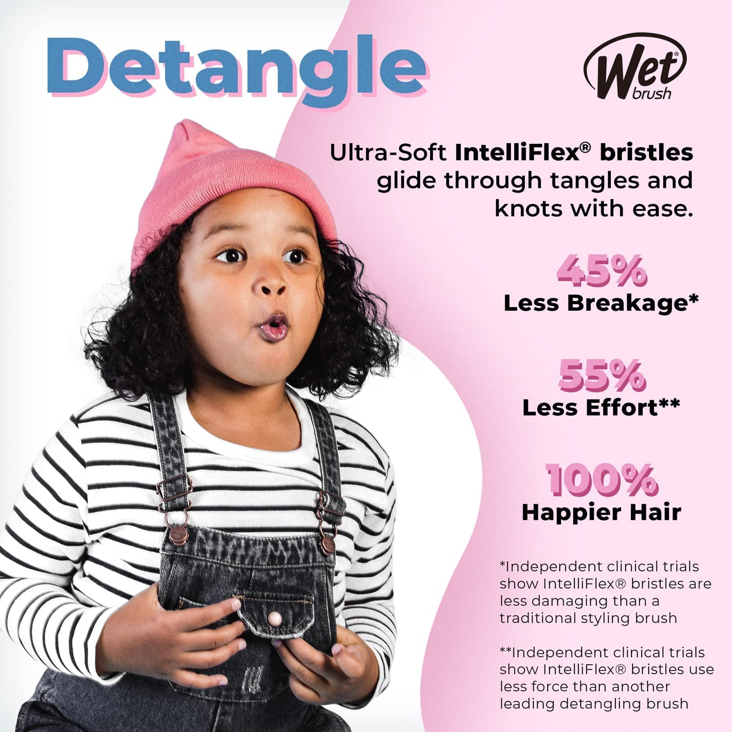 Wet Brush Original Detangler – Cepillo de cabello, diseño Tiana Ultimate Princess Celebration, todo tipo de cabello, cerdas ultrasuaves que