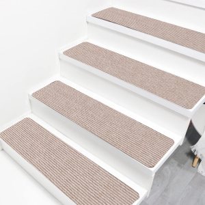 Altsuceser Tapetes antideslizantes para escaleras, autoadhesivos, para escaleras, interiores para peldaños de madera, alfombras silenciosas Altsuceser Tapetes antideslizantes para escaleras, autoadhesivos, para escaleras, interiores para peldaños de madera, alfombras silenciosas