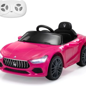 TOBBI Kids Ride on Car, 12V Licensed Maserati Ghibli, Electric Car for Boy Girl with Remote Control, 3 Speeds, Music, Bright Lights, MP3, USB, TOBBI Kids Ride on Car, 12V Licensed Maserati Ghibli, Electric Car for Boy Girl with Remote Control, 3 Speeds, Music, Bright Lights, MP3, USB,