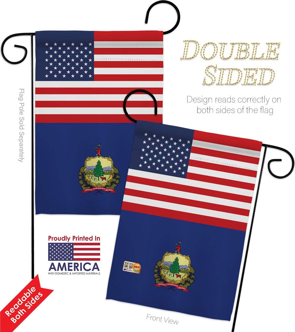 US Vermont Garden Flag Set Mailbox Hanger Americana States USA American Territories Republic Country Particular Area Small Decorative Gift Yard