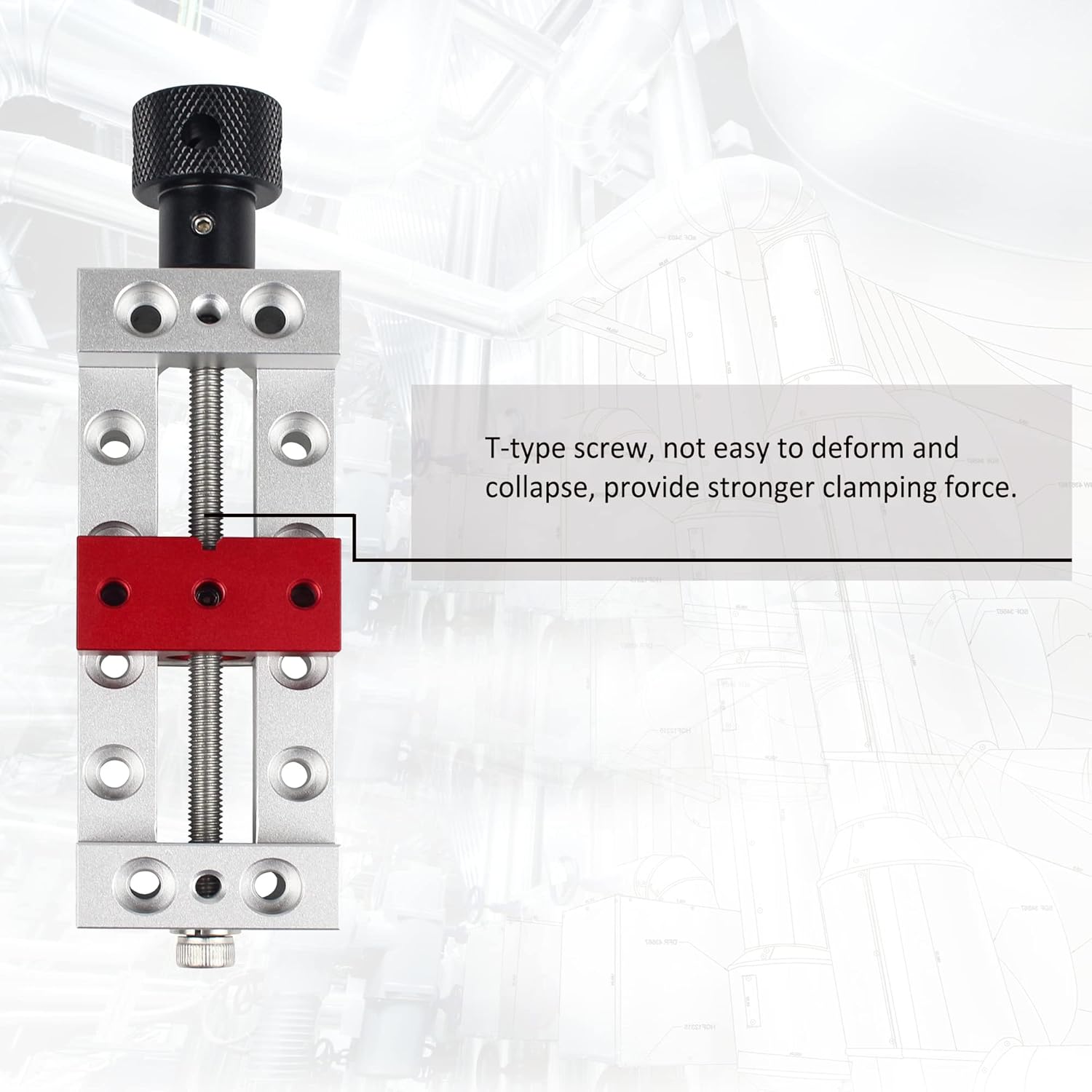 RATTMMOTOR Mejora de la abrazadera de tornillo de banco del router CNC, máquina grabadora DIY de alta precisión abrazadera de sujeción mini tornillo