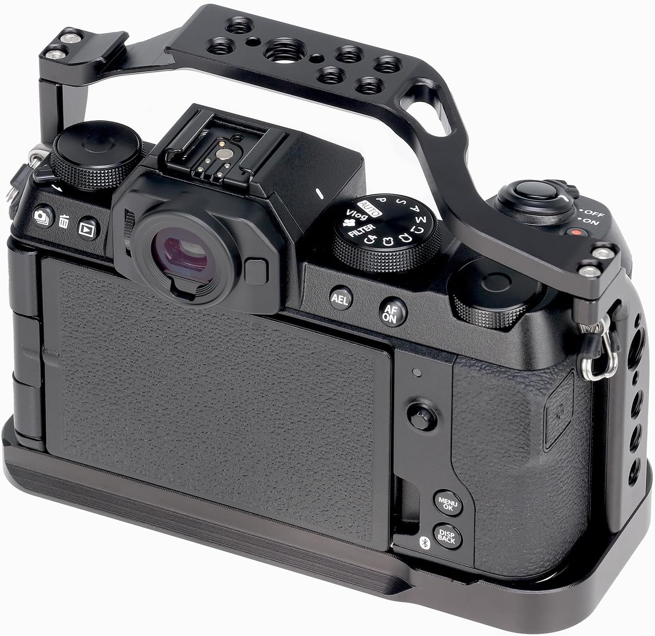 Jaula Foto4easy xs20 para cámara Fujifilm X-S20, placa de liberación rápida para Arca-Swiss, riel NATO, orificios para tornillos de 14 y 38 pulgadas
