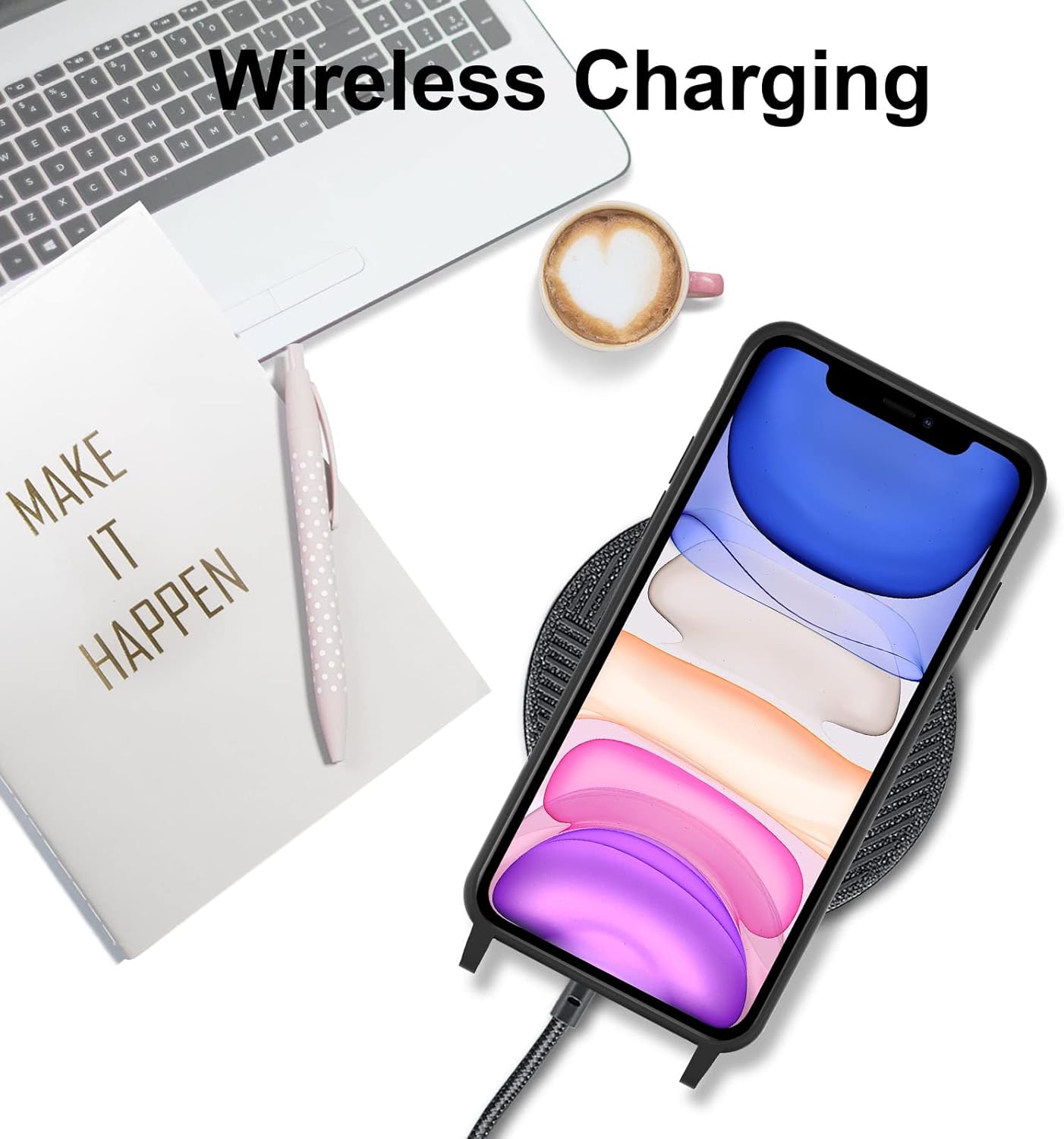 UEEBAI Funda de teléfono con cordón cruzado para iPhone 15 Pro Max de 6.7 pulgadas, funda de teléfono de silicona con correa ajustable para collar,