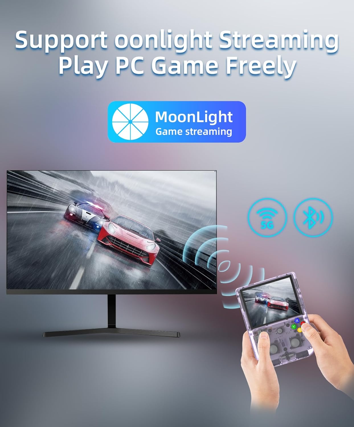 RG405V – Juego de mano retro, Android 12 integrado 128G TF tarjeta 3172 juegos, pantalla táctil IPS de 4 pulgadas con extremo frontal de juego,