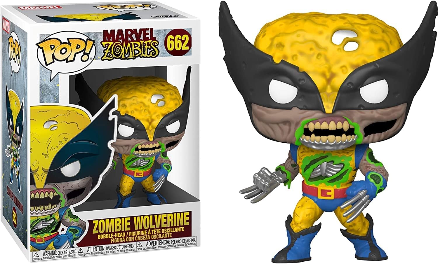 Funko Marvel Zombies – Zombie Wolverine Pop! Figura de vinilo (incluye funda protectora compatible con caja Pop Box)