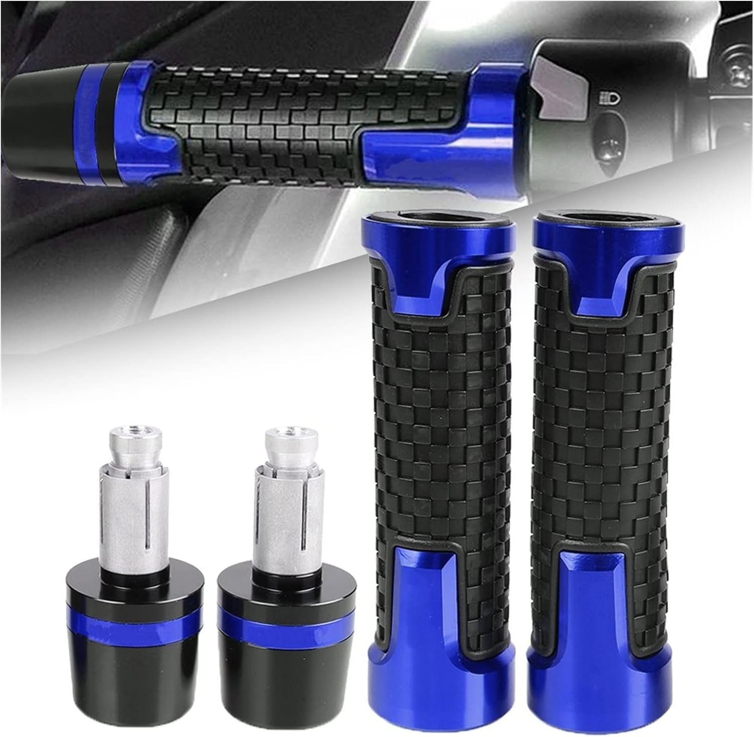 Extremos de manillar de motocicleta para Yamaha XTZ125 XTZ 125 XTZ-125 2005 2006 2007 2008 2009 2010 – Pesas de extremo de agarre de manillar de