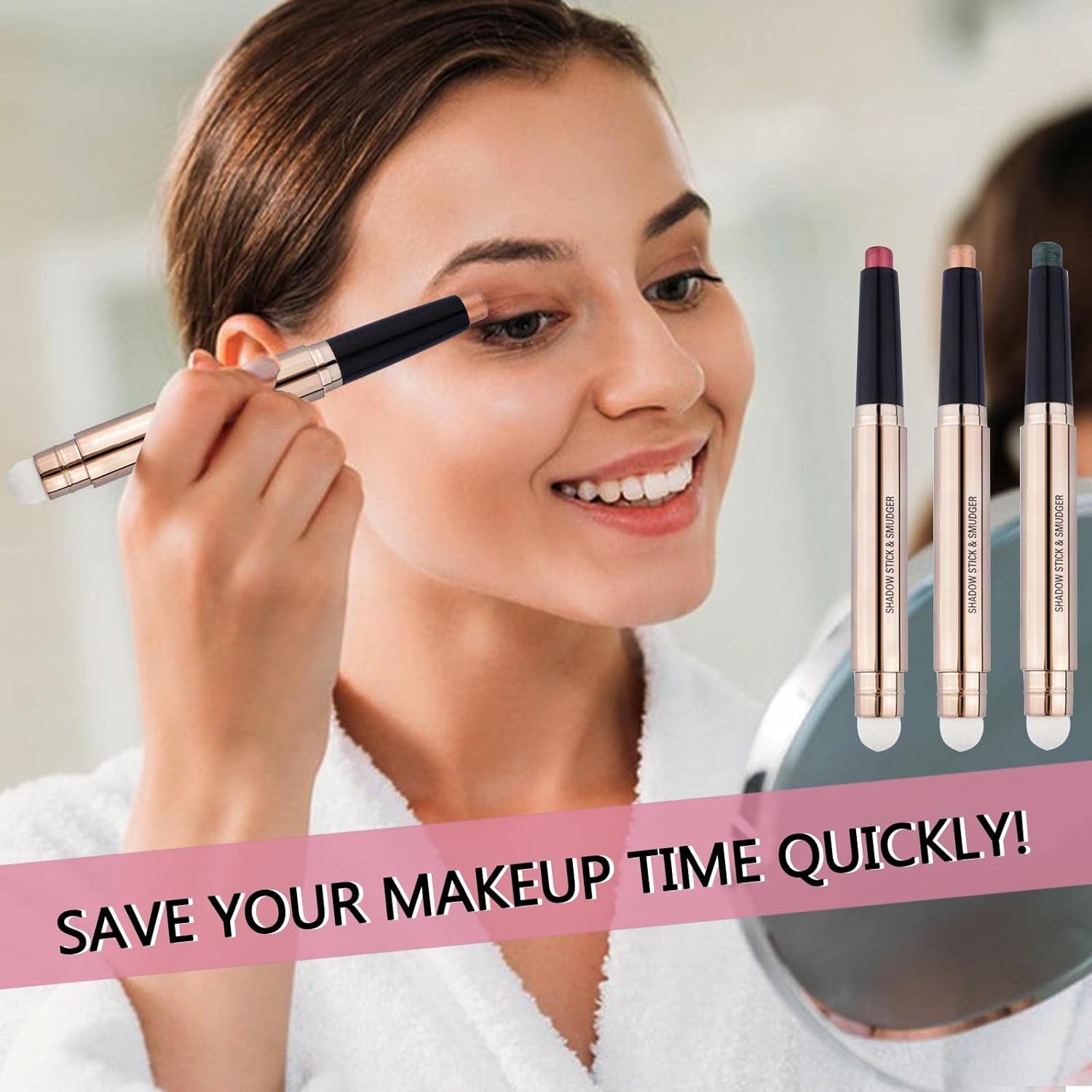 Sombra de ojos verde en barra de maquillaje de ojos crema suave brillo sombra de ojos lápiz imprimación brillo oscuro mate base única crayón