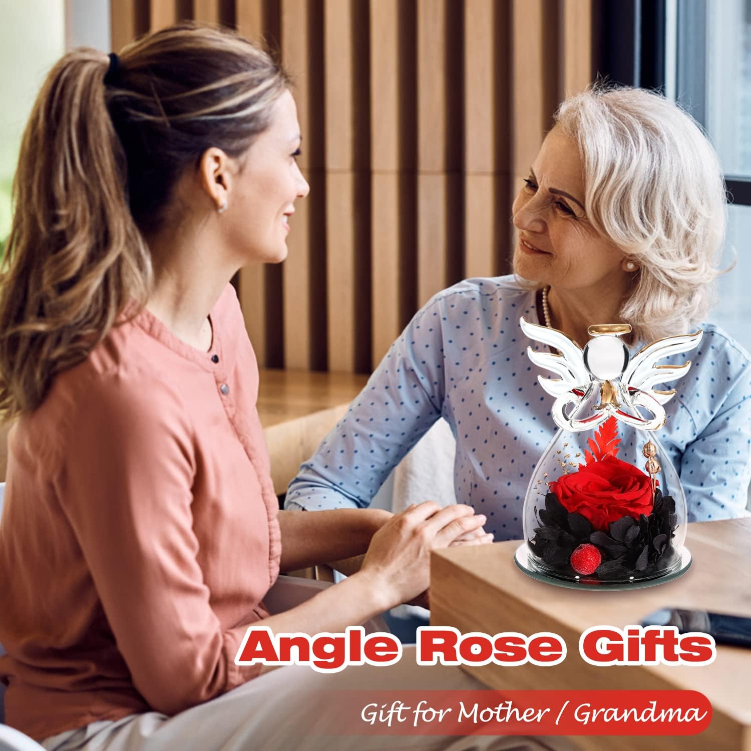 Regalos para el día de San Valentín, rosa de ángel preservada, regalos del día de San Valentín para ella, regalos para mamá de hija, regalos para el