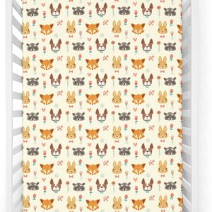 Woodland Creatures – Sábanas bajeras ajustables para cuna pequeña portátil, para niños y niñas, 24 x 38 pulgadas, multicolor Woodland Creatures – Sábanas bajeras ajustables para cuna pequeña portátil, para niños y niñas, 24 x 38 pulgadas, multicolor