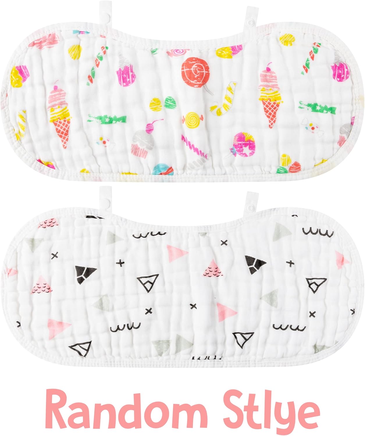 GROBRO7 5Pcs Burp Cloths Baby Bibs Muslin Burping Bid