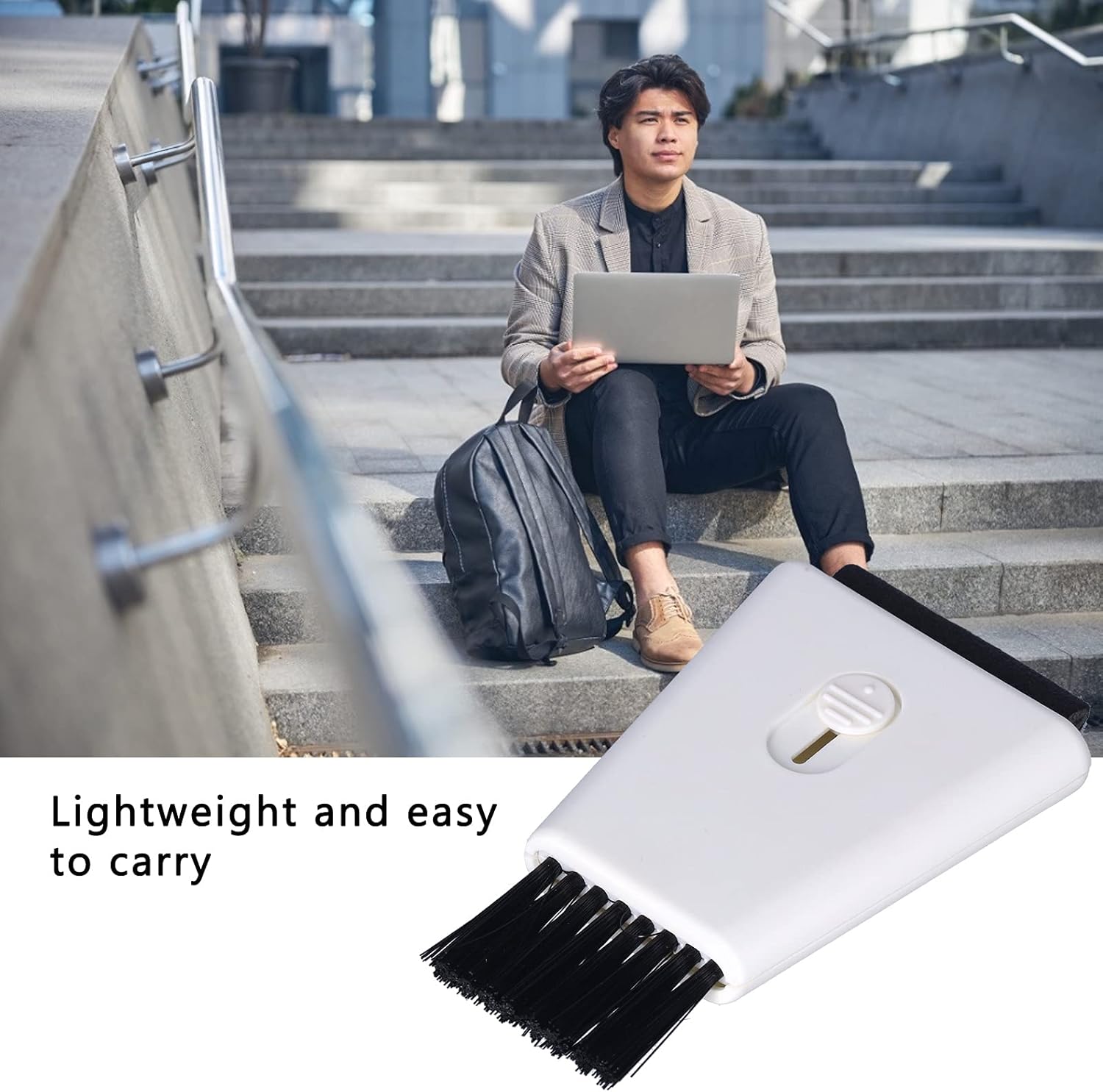 5 Pcs Computer Keyboard Cleaner Brush, Digital Product Screen Soft Crevice ABS Double Head Design Laptops Mobile Electronic Kit Monitor Cell Phone