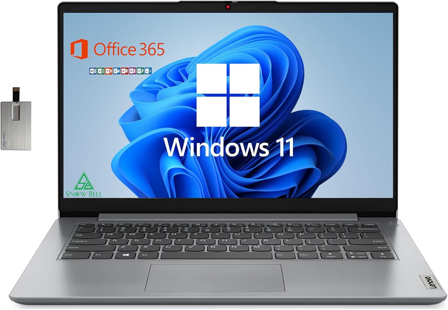LENOVO Ideapad 1i – Laptop HD de 14.0 pulgadas, procesador Intel Pentium Silver N5030, 4 GB de RAM, SSD de 1 TB, gráficos Intel HD, cámara web HD,