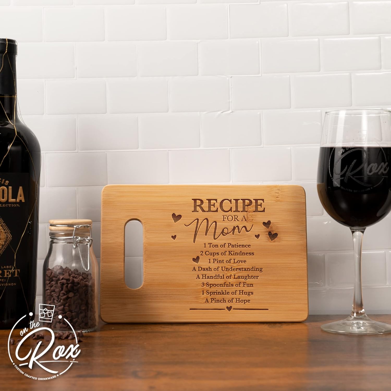 Regalos para mamá  Tabla de cortar personalizada con grabado de bambú (9 x 6 pulgadas)  Regalos de cumpleaños para mamá de hijas, Día de la Madre,