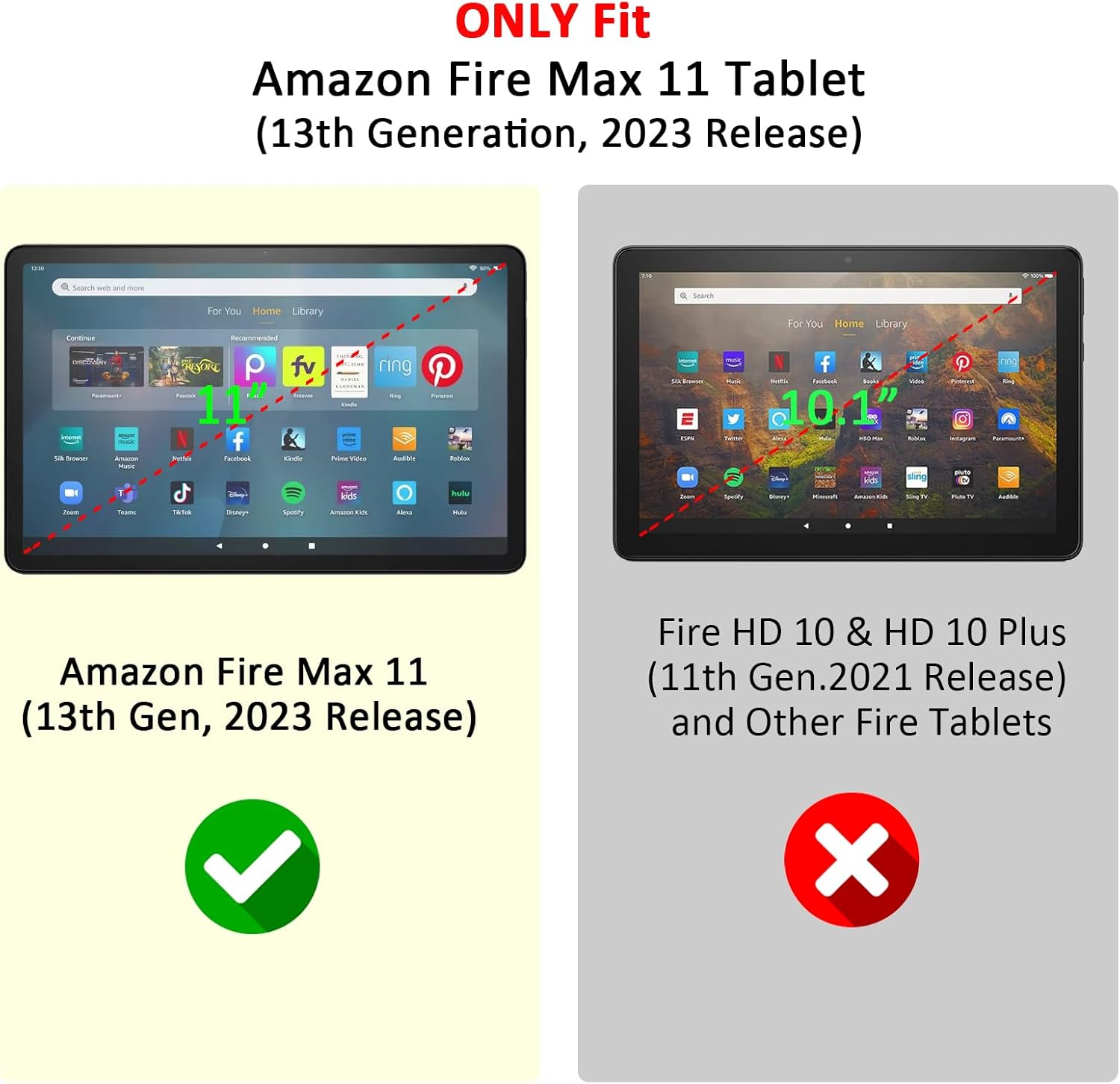 Ubearkk – Funda protectora para tablet Fire Max 11 para niños (versión 2023 de 13 generación), a prueba de golpes, ligera, de espuma EVA, con