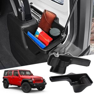 Bandeja de almacenamiento para maletero lateral de carga trasera para Jeep Wrangler JL 2018-2023, organizador de carga, color negro, 2 unidades (no Bandeja de almacenamiento para maletero lateral de carga trasera para Jeep Wrangler JL 2018-2023, organizador de carga, color negro, 2 unidades (no