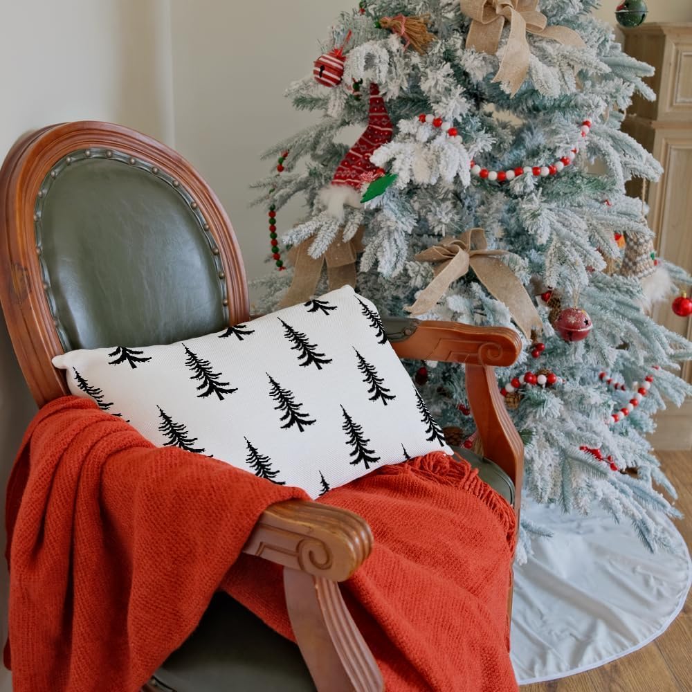 AACORS AA313-12 – Funda de almohada de Navidad de 12 x 20 pulgadas, decoración de árbol de Navidad, decoración de casa de campo, para el hogar,