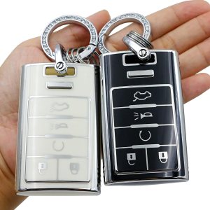 2 fundas para llavero Cadillac, protector de TPU suave a la moda, compatible con llave inteligente remota CT5 CT6 XTS XT4 XT5 ATS (funda de trabajo, 2 fundas para llavero Cadillac, protector de TPU suave a la moda, compatible con llave inteligente remota CT5 CT6 XTS XT4 XT5 ATS (funda de trabajo,