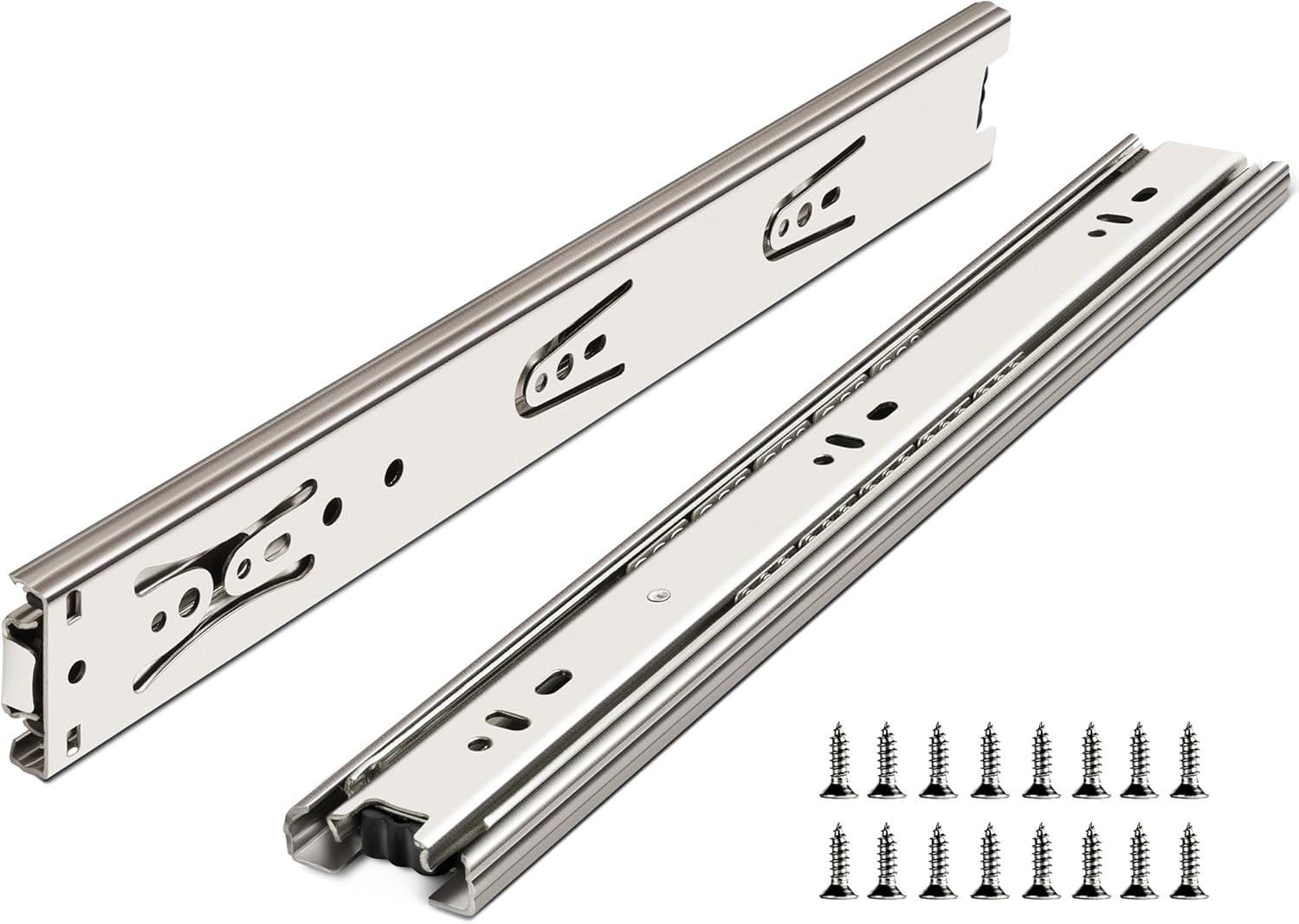 Plusmart – Diapositivas para cajones de 12 pulgadas, deslizadores de rodamiento de bolas de extensión completa, 3 pliegues, 150 libras, 6 pares