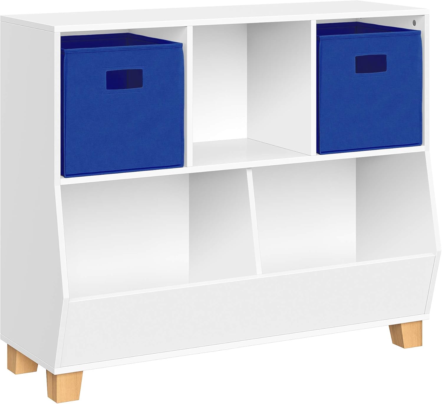 RiverRidge Kids Catch-All Multi-Cubby – Organizador de juguetes de 35 pulgadas, 2 unidades, color blanco