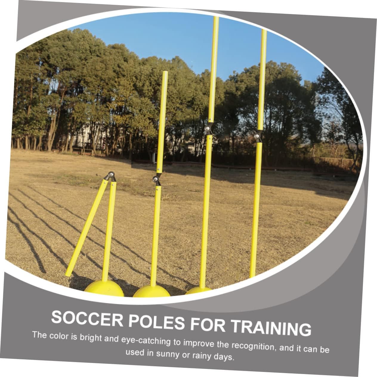 Kisangel 2 piezas de baloncesto Spikes Rebounder Slalom Tool Portable Pole Agility Equipo de fútbol para pista atlética Coaching Mujeres Cañas