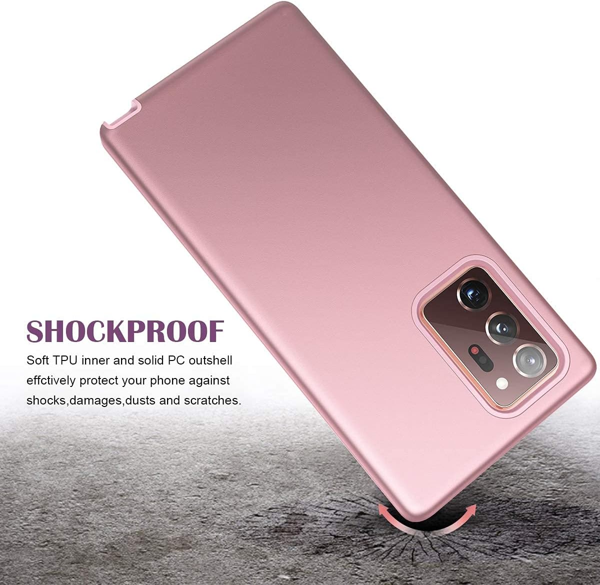 WeLoveCase Funda para Galaxy Note 20 Ultra, funda 3 en 1 de cuerpo completo de alta resistencia, híbrida a prueba de golpes, funda protectora de TPU
