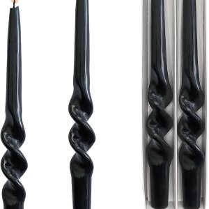 Black Candles – Velas cónicas de Halloween en espiral, sin perfume, velas torcidas de 9 pulgadas para Halloween, Navidad, decoración del hogar, Black Candles – Velas cónicas de Halloween en espiral, sin perfume, velas torcidas de 9 pulgadas para Halloween, Navidad, decoración del hogar,