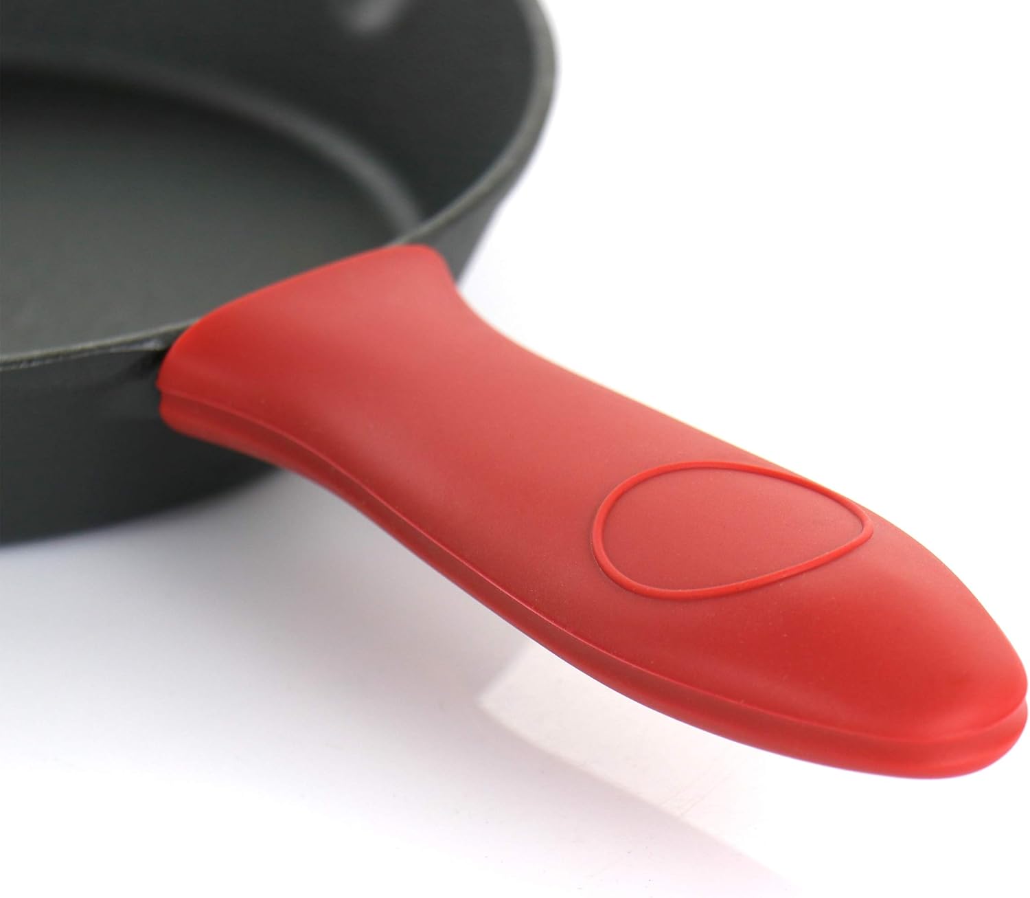 MegaChef Sartén con tapas pre-sazonadas, juego de 9 piezas, negro, rojo