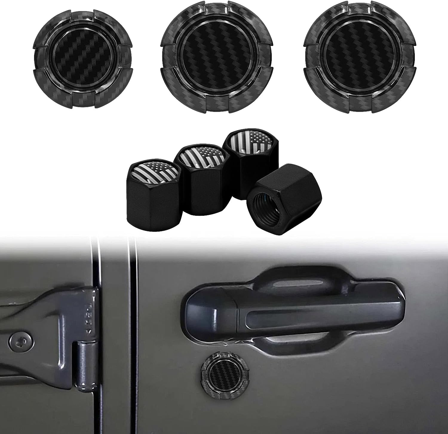Accesorios de puerta de automóvil para Jeep  Cubierta de llave de puerta exterior para Jeep Wrangler y accesorios Jeep Gladiator  Cubierta de