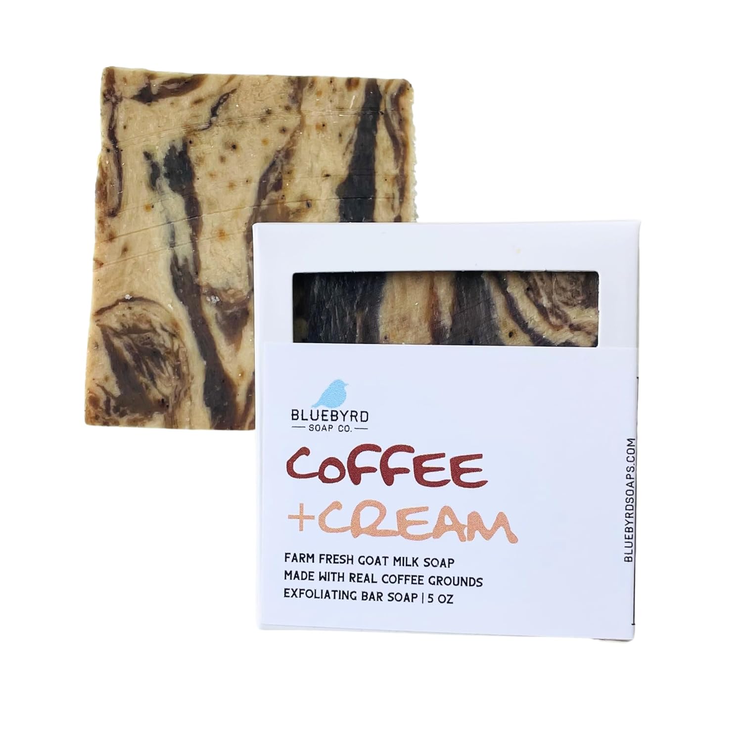 Bluebyrd – Jabón de café y crema exfoliante de leche de cabra  Barras de café orgánico natural  Jabones de barra de leche de cabra hechos a mano,