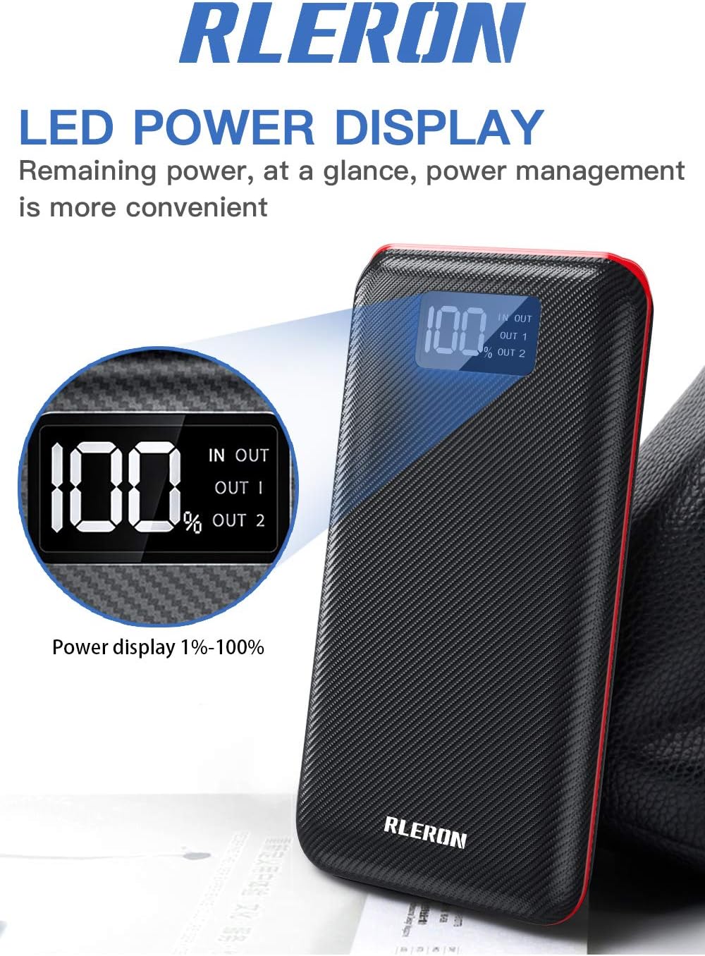 Power Bank – Cargador portátil de 24000 mAh, batería externa de gran capacidad, entradas duales y tres salidas con pantalla LCD, compatible con