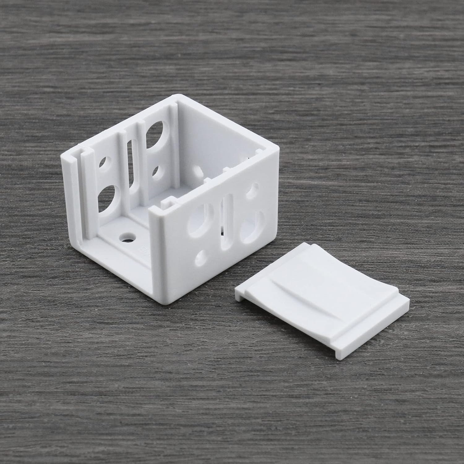 8 soportes para persianas de plástico, soportes de montaje para riel de la ventana, accesorios para persianas color blanco, 1.220 x 1.142 x 0.984in