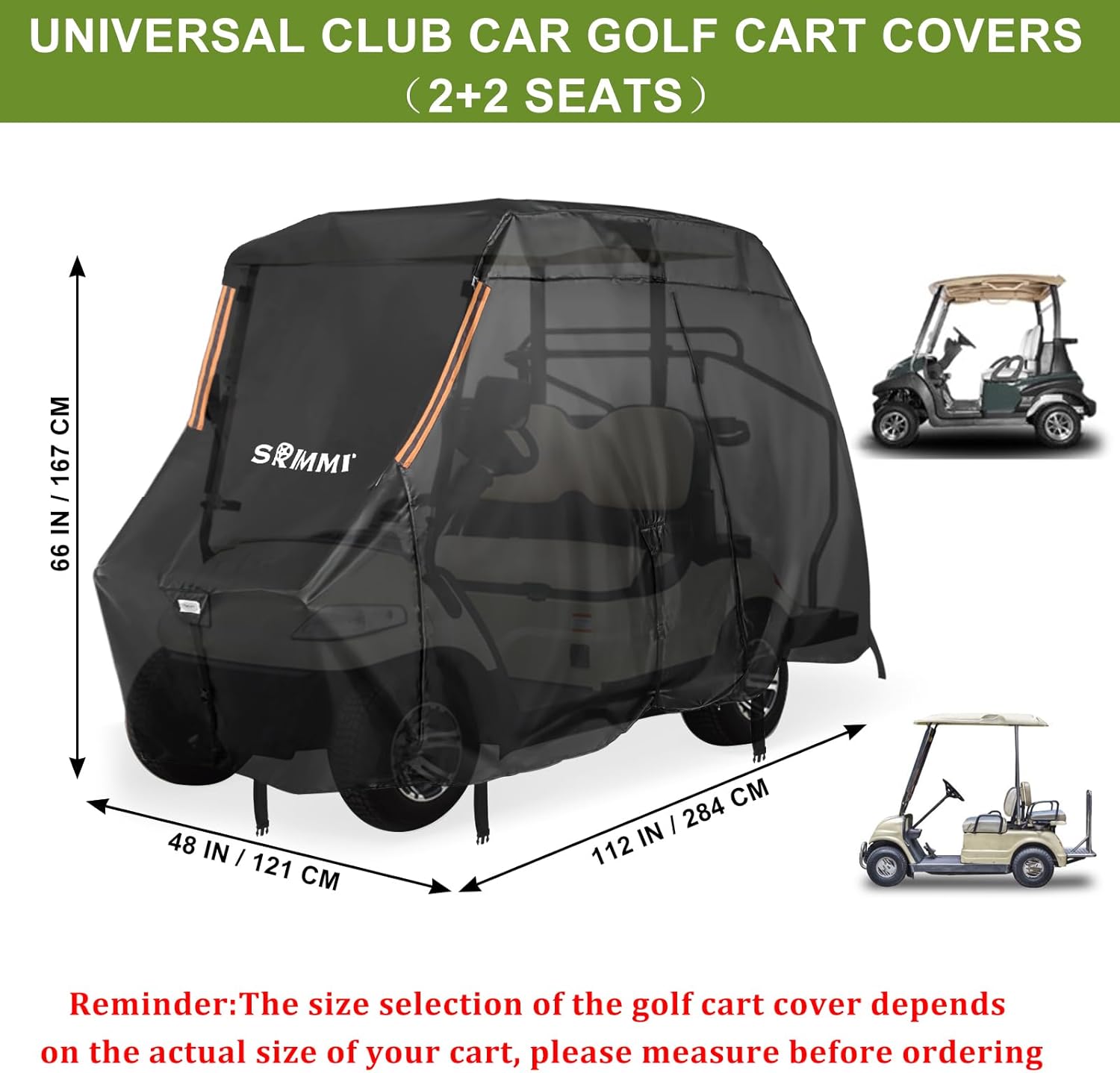 Fundas para carrito de golf para 4 pasajeros, 420D, resistentes para EZ GO, fundas impermeables a prueba de sol, a prueba de polvo, cubierta