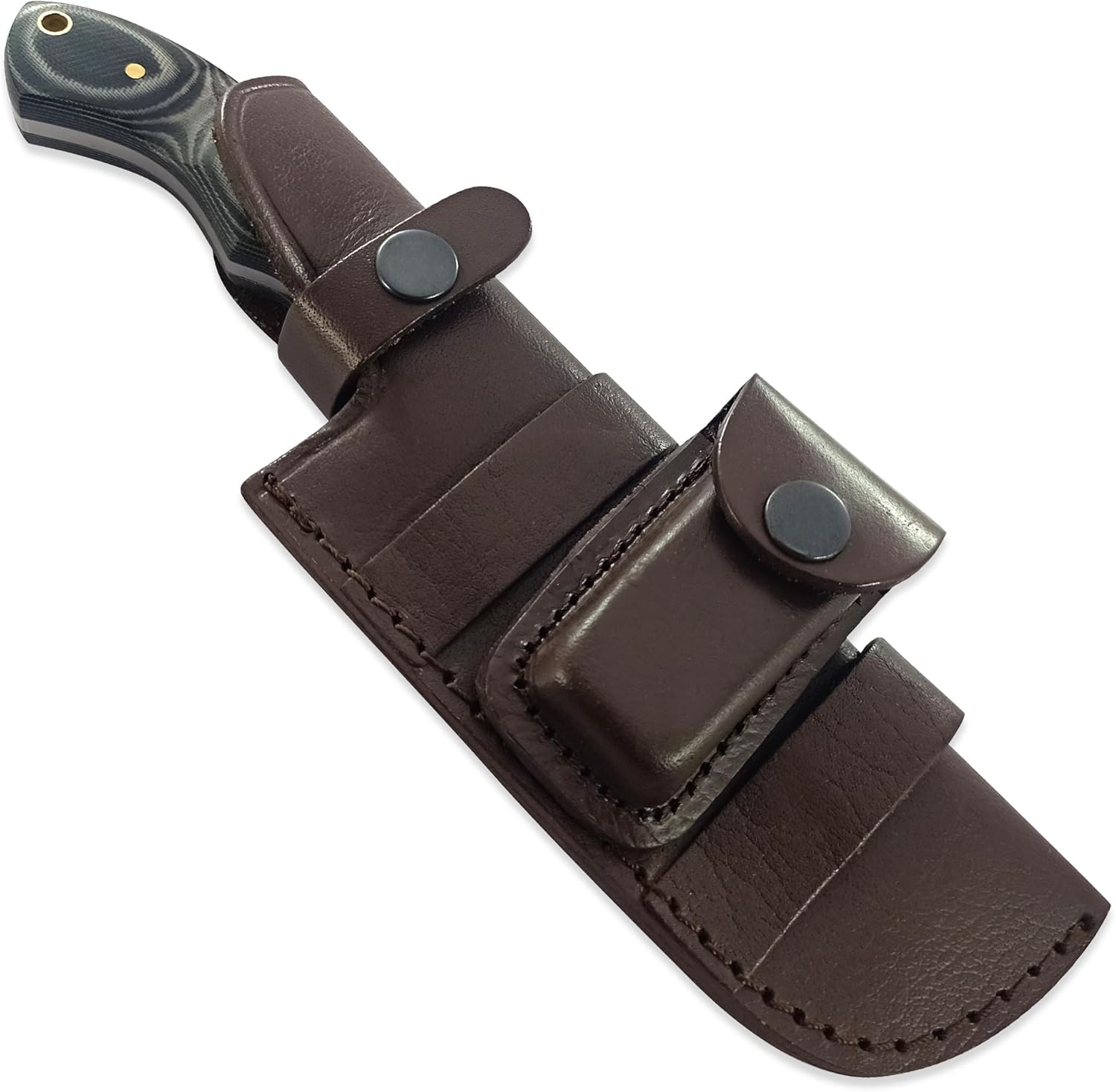 Cuchillo de caza de hoja fija Tracker Hecho a mano personalizado Acero de Damasco 10 pulgadas Tracker Cuchillo – Mango Micarta negro agarre perfecto